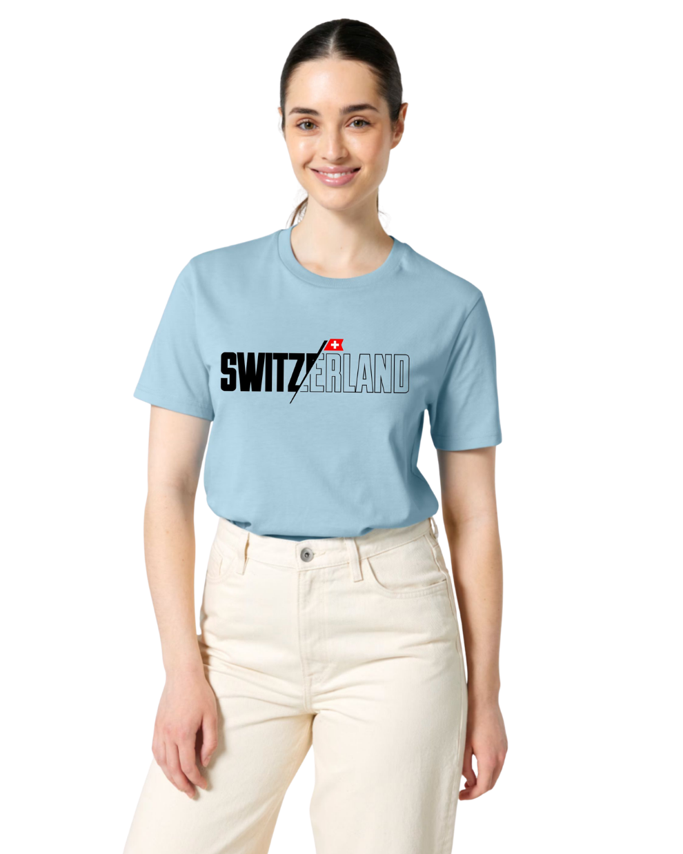 MWS042 Swiss Split Emblem Light Blue