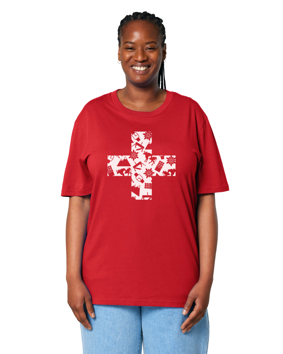 MWS045 Swiss Heritage Cross Emblem Red