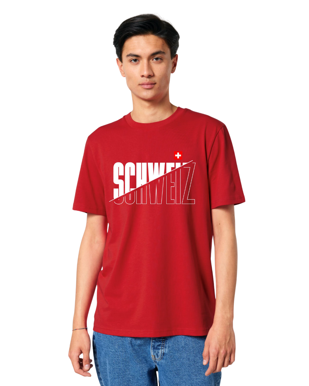 MWS041 Swiss Slash Emblem Red